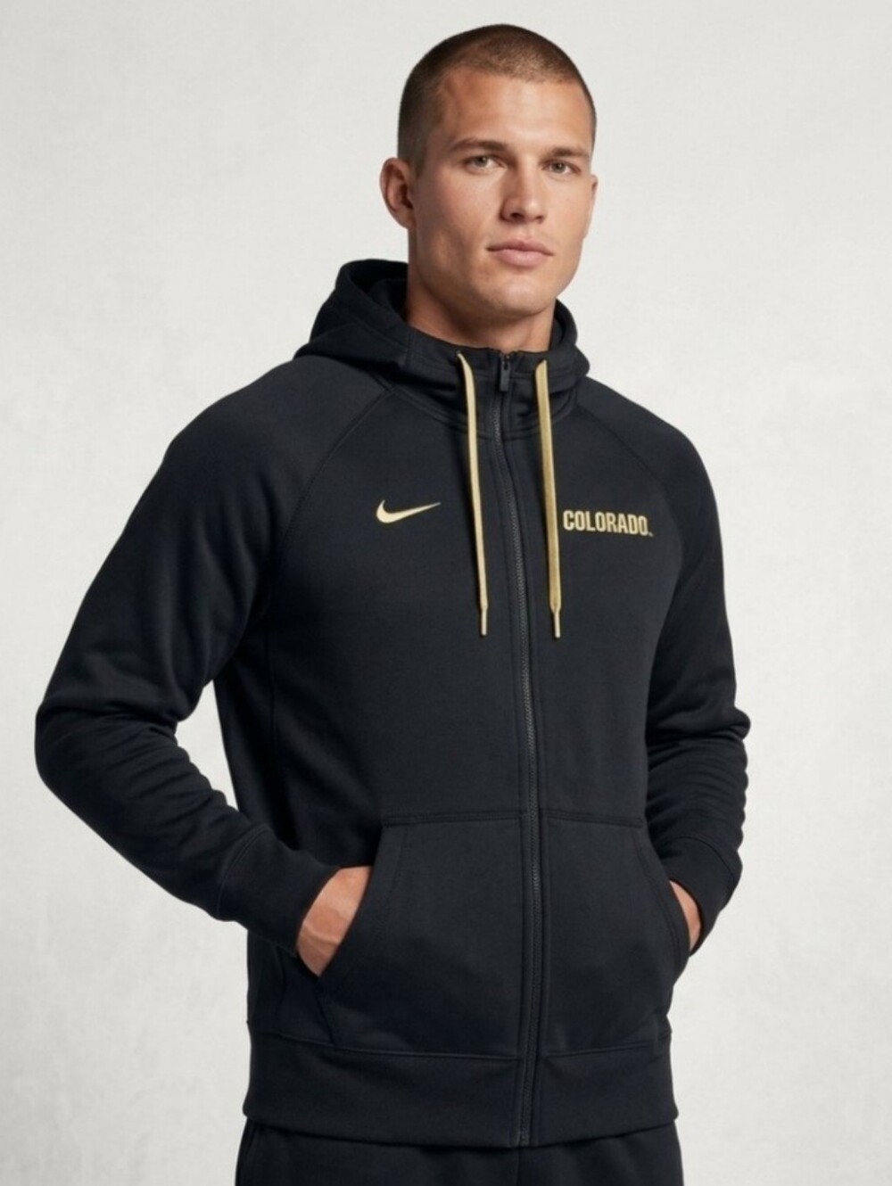Nike Therma-FIT Colorado Buffaloes Full Zip Hoodie Size M Black